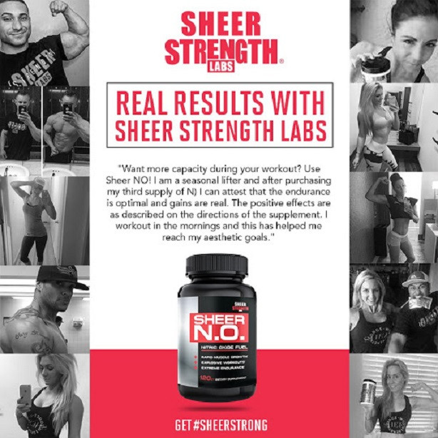 Viên uống hỗ trợ tăng cơ cho nam Sheer Strength Labs – SHEER N.O. Nitric Oxide Fuel (120 Viên/Hộp)