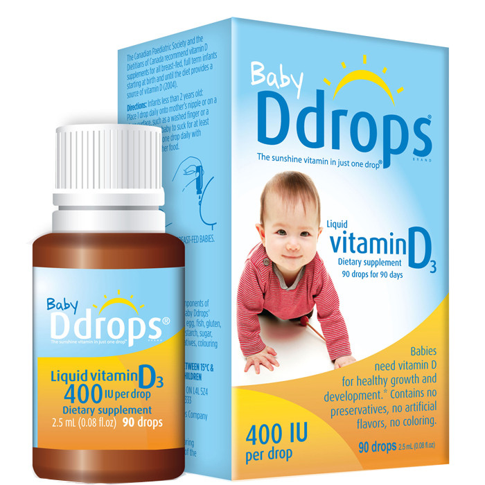 thuốc bổ sung Vitamin D cho trẻ sơ sinh Baby Ddrops Vitamin D3 400IU