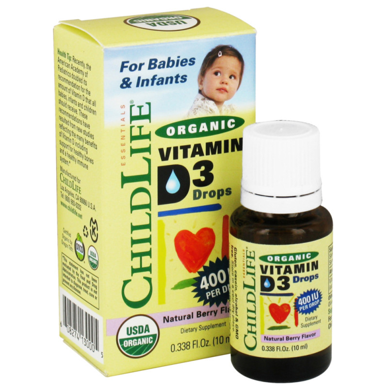 Vitamin D3 Childlife Hữu Cơ Organic 400IU Dạng Nước 10ml