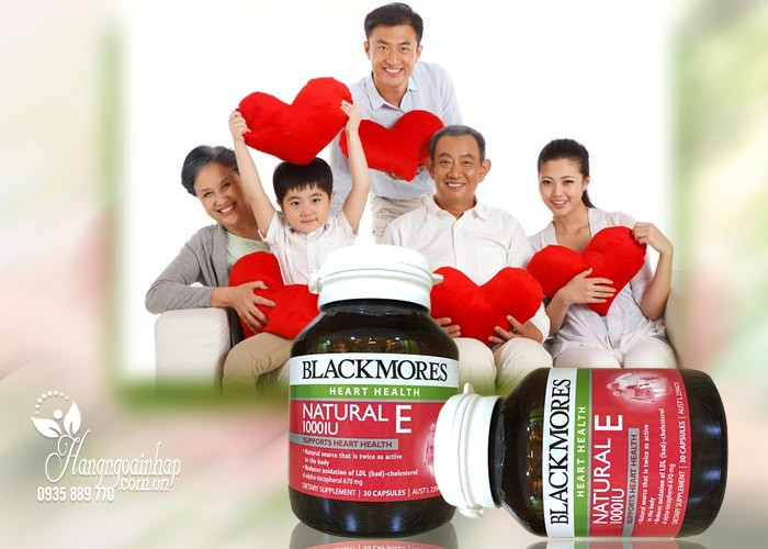 Viên uống blackmores heart health natural e 1000iu bổ sung hàm lượng vitamin E cần thiết mỗi ngày cho cơ thể.