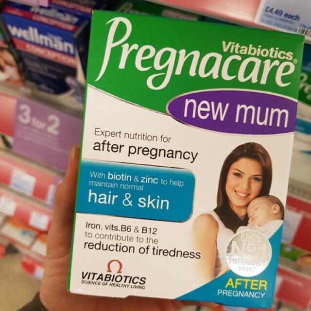 Vitamin khoáng chất, ngừa rụng tóc cho phụ nữ sau sinh Pregnacare New Mum