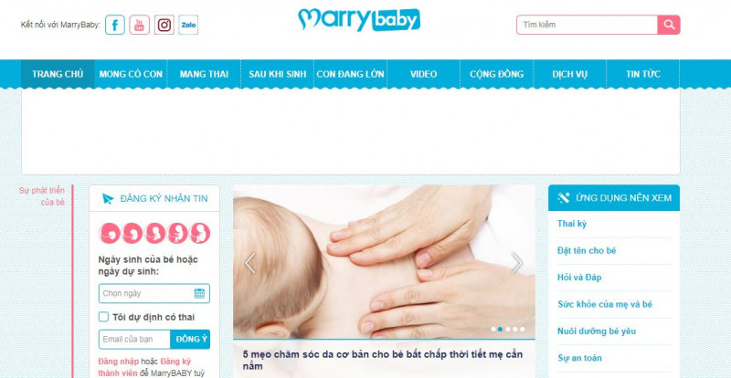 Marrybaby.vn mang đến nhiều thông tin hữu ích cho mẹ bỉm