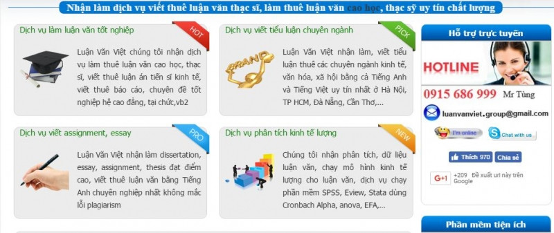 Luận văn Việt là tập hợp các sinh viên ưu tú tại các trường Đại học uy tín hàng đầu Việt Nam
