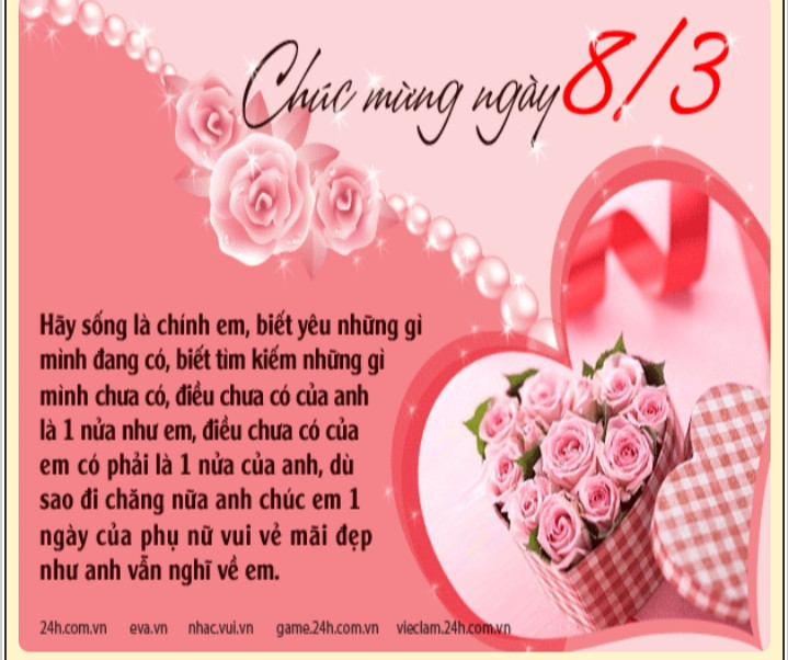 Kính doanh thiệp mừng 8/3