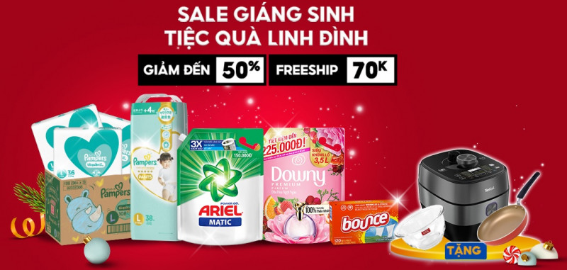 Sale Giáng sinh - Tiệc quà linh đình