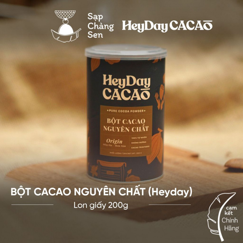 Bột Cacao nguyên chất HeyDay dạng lon giấy - Sạp Chàng Sen
