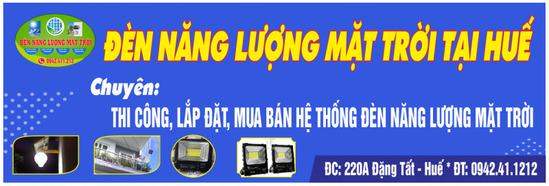 Đèn năng lượng mặt trời tại Huế