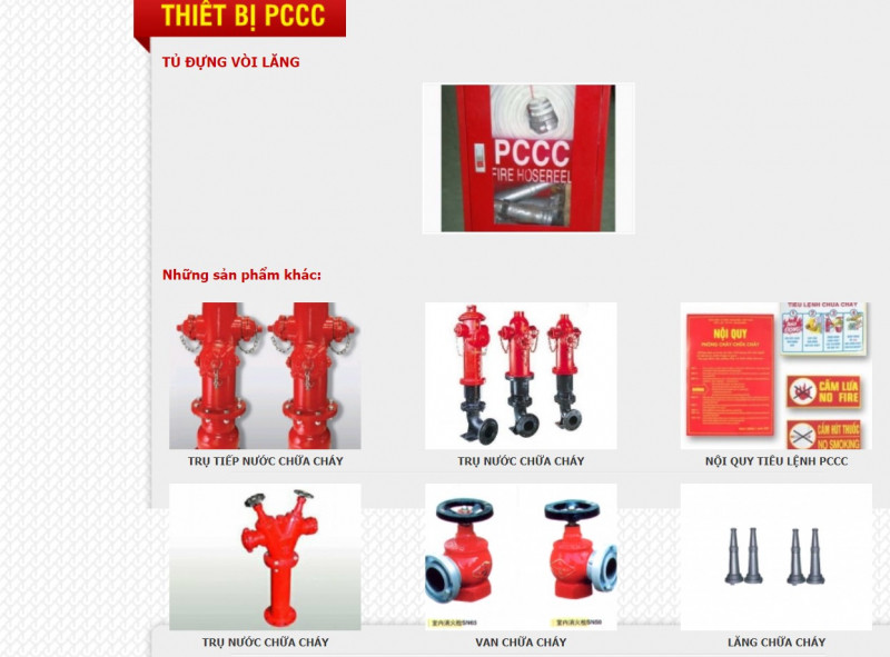 Hình ảnh minh họa thiết bị PCCC