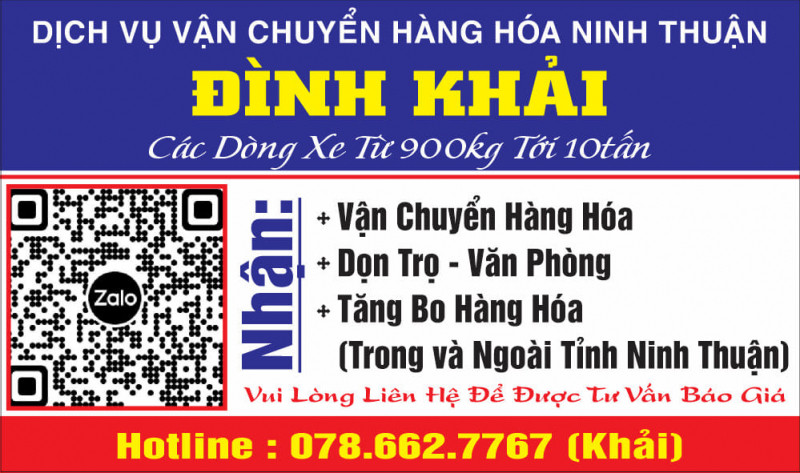 Dịch vụ vận chuyển Ninh Thuận - Tuấn Khải