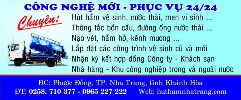 Hút hầm vệ sinh Nha Trang