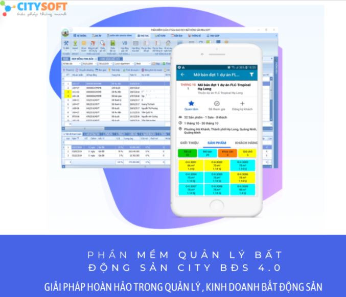 Phần mềm quản lý kinh doanh bất động sản của CitySoft