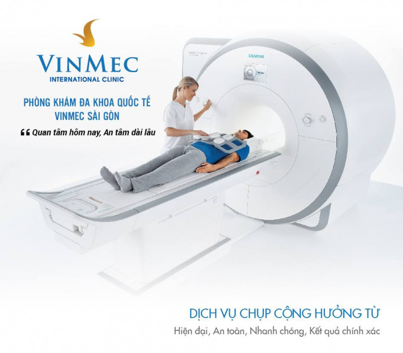 Phòng khám Đa khoa Quốc tế Vinmec Sài Gòn với hệ thống máy MRI 1,5T hiện đại cho kết quả nhanh chóng, chính xác...