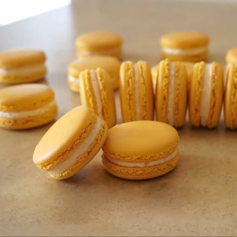 Bánh macaron chanh bằng bột mì