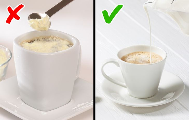 Tránh thêm bột kem béo nhân tạo vào cà phê