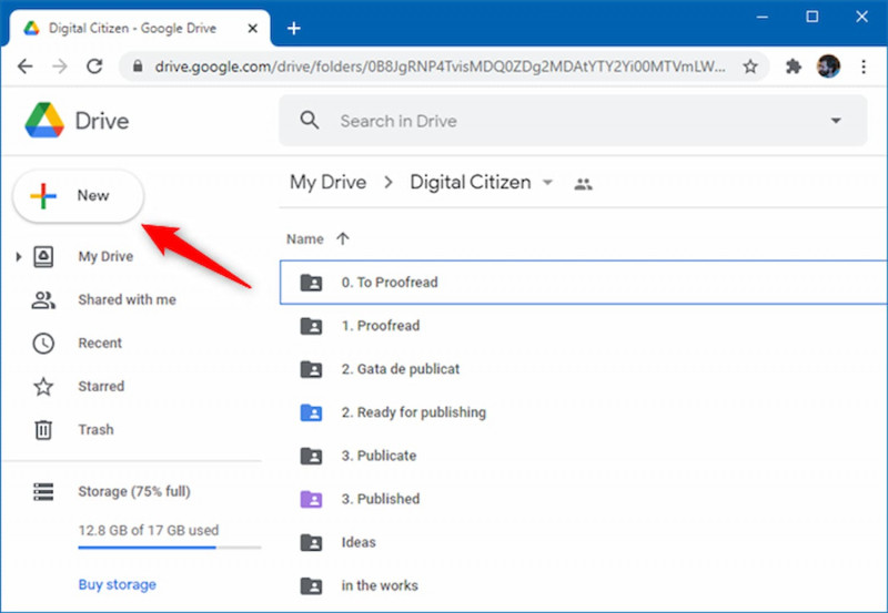 Cách tải file, hình ảnh, video lên Google Drive