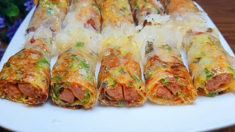 Bánh tráng cuốn chiên