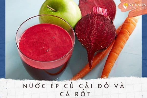 Nước ép củ cải đường kết hợp với táo và cà rốt