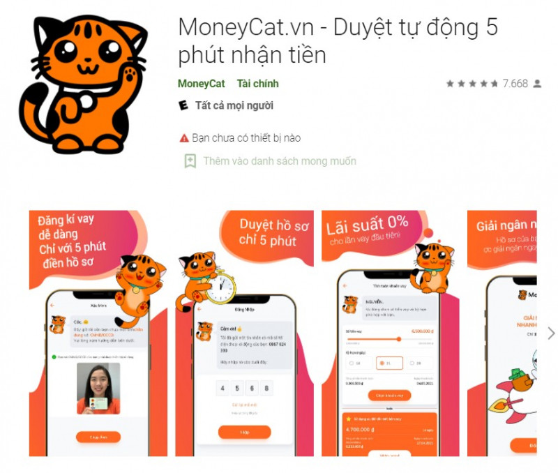 Money Cat - Công ty cho mượn tiền online uy tín