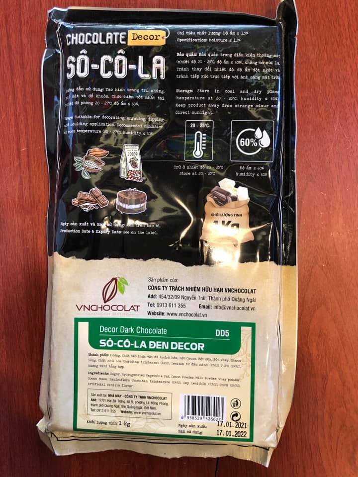Sản phẩm Socola đen tại Nguyên Liệu Và Dụng Cụ Làm Bánh Sành Ăn