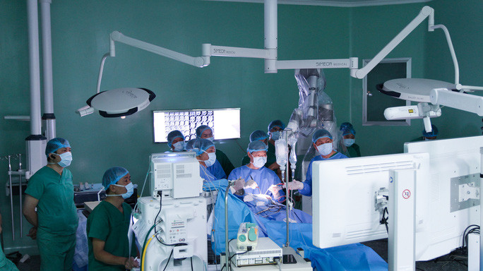 Một bước trong quy trình phẫu thuật tại bệnh viện Nhân dân 115