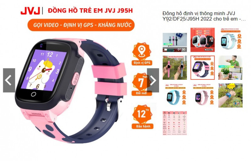 Đồng hồ định vị thông minh JVJ Y92/DF25/J95H cho trẻ em