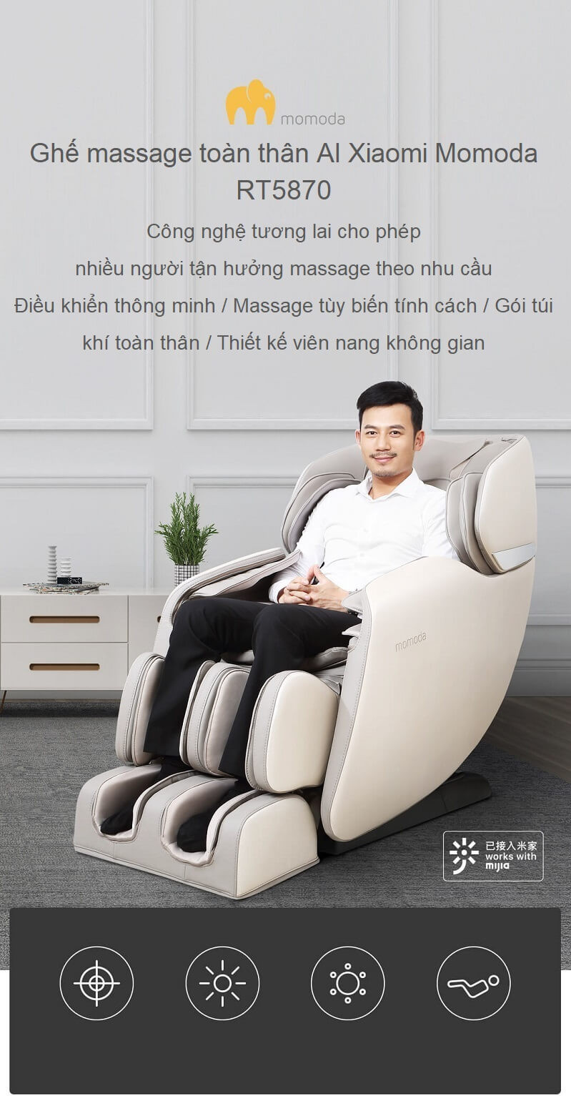 Ghế massage Xiaomi Momoda Smart AI RT5870 / RT5871