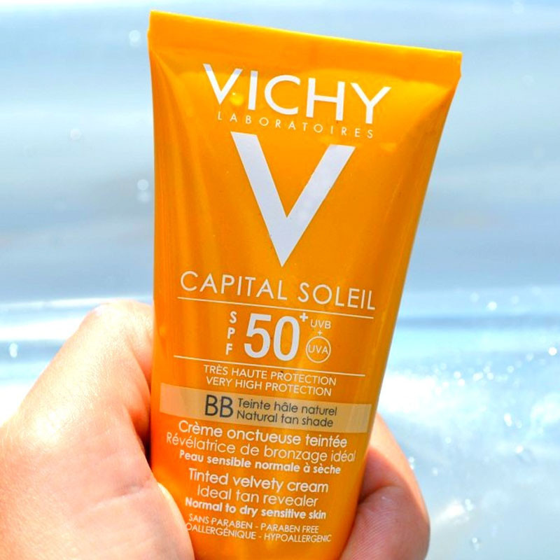 Kem Chống Nắng Vichy Ideal Soleil Bảo Vệ Da Mặt, Không Gây Nhờn Rít SPF50, PA+++ 50ml