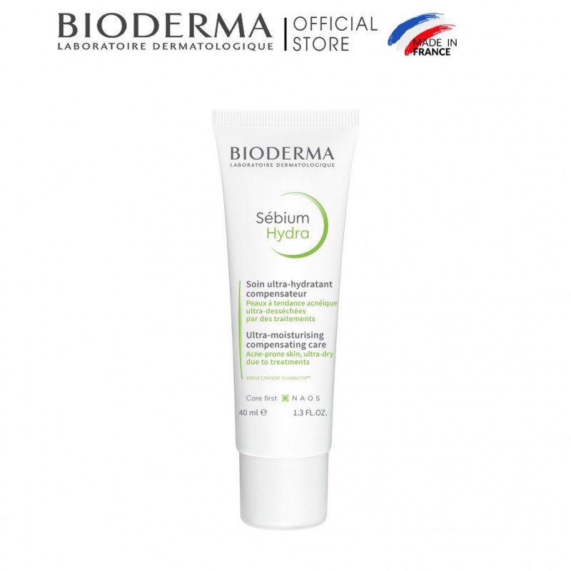 Kem dưỡng ẩm giảm khô căng, bong tróc cho da mụn Bioderma Sebium Hydra - 40ml