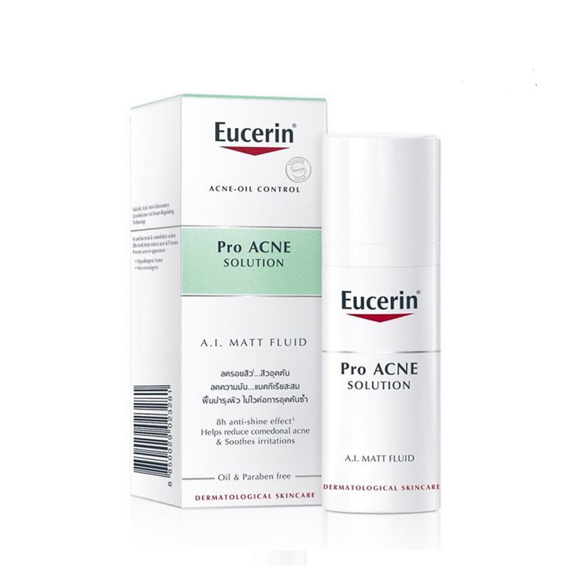 Kem dưỡng ẩm kiểm soát dầu nhờn Eucerin ProAcne Matt Fluid