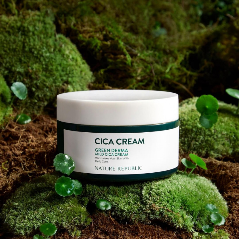 Kem dưỡng làm dịu và phục hồi da Green Derma Mild Cica Cream