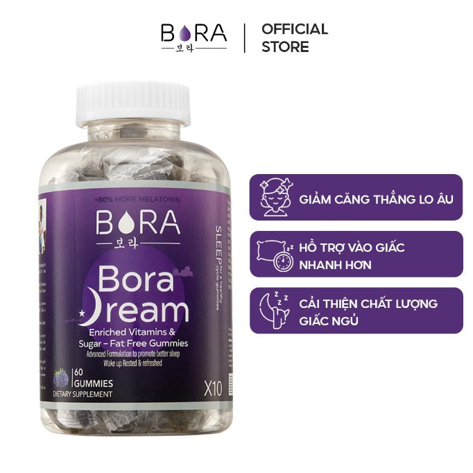 Kẹo hỗ trợ giấc ngủ Bora Dream