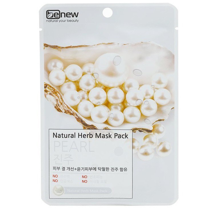 Mặt nạ ngọc trai trắng da Benew Natural Herb Mask Pack