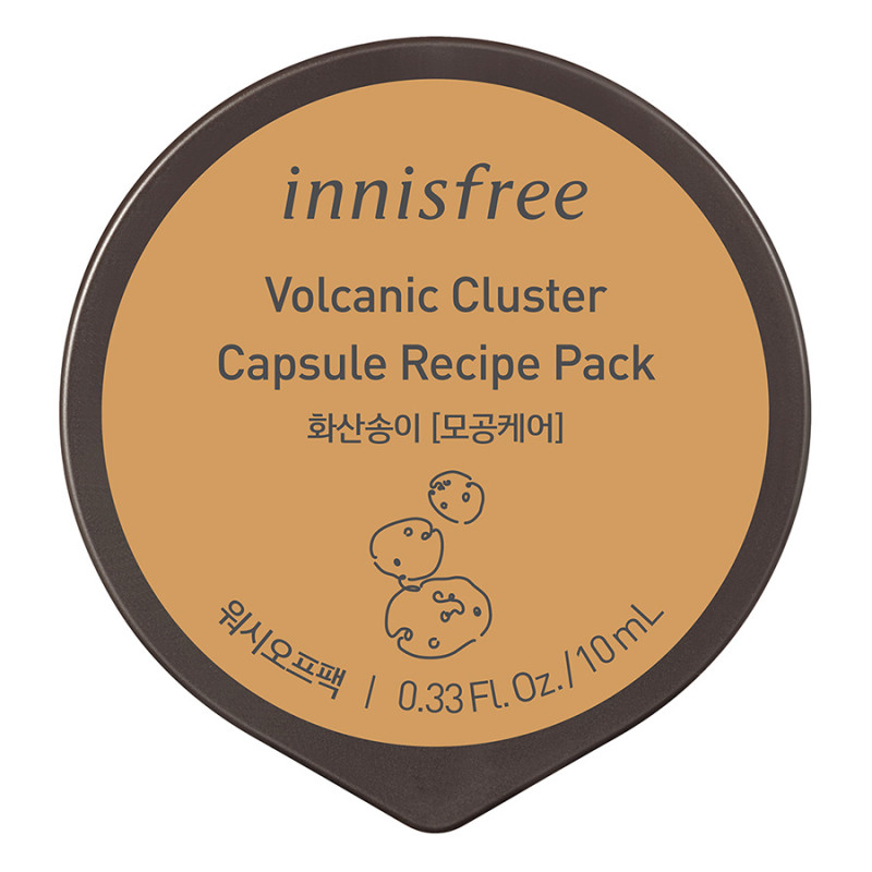 Mặt nạ rửa dạng hủ từ đá núi lửa innisfree Capsule Recipe Pack Volcanic Cluster 10ml
