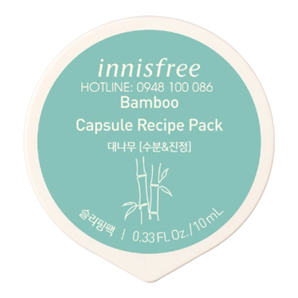 Mặt nạ ngủ dạng hũ từ tre innisfree Capsule Recipe Pack Bamboo 10ml