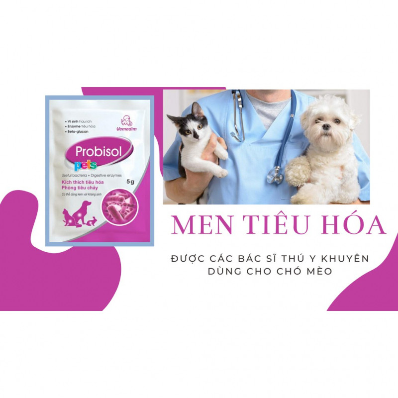 Men vi sinh hỗ trợ tiêu hóa cho chó mèo Probisol Pets