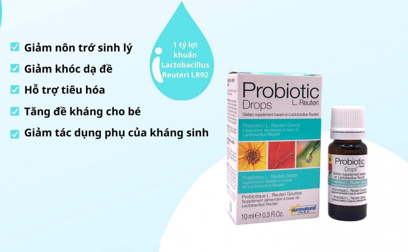 Men Vi Sinh Hỗ Trợ Tiêu Hóa Cho Bé Probiotic L. Reuteri Drops