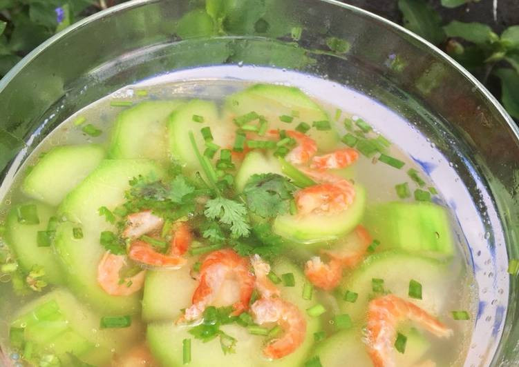 Cách nấu canh bí đao nấu tôm