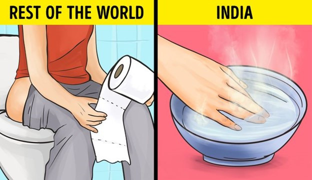 Ấn Độ không sử dụng giấy vệ sinh