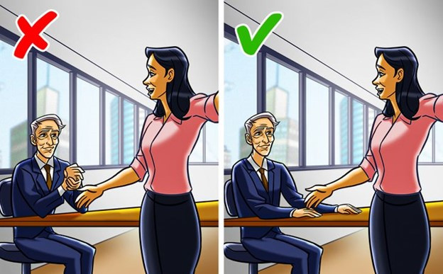 Xoa tay vào nhau khi tham gia một cuộc họp kinh doanh