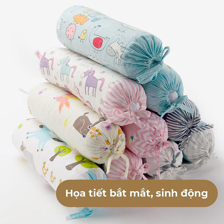 Gối ôm trẻ em cao cấp Khang Home êm ái cho bé ngủ ngon size 15x70cm