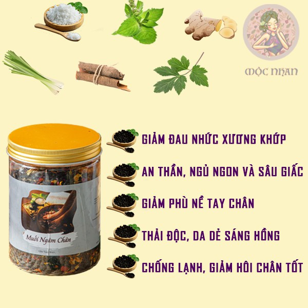 Muối ngâm chân thảo dược hết mất ngủ, giảm đau nhức xương khớp MỘC NHAN