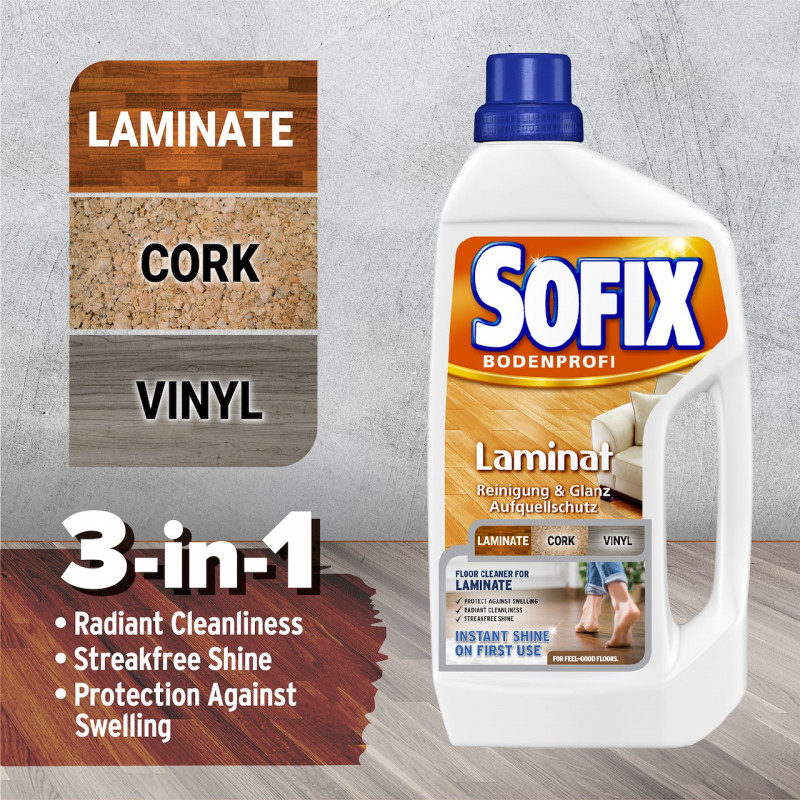 Nước lau sàn gỗ chuyên dụng 3in1 Sofix Laminate