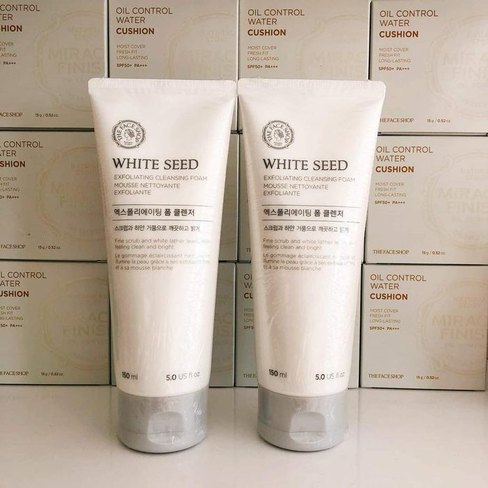 Sữa rửa mặt làm sáng da TheFaceShop White Seed Exfoliating Cleansing Foam 150ml