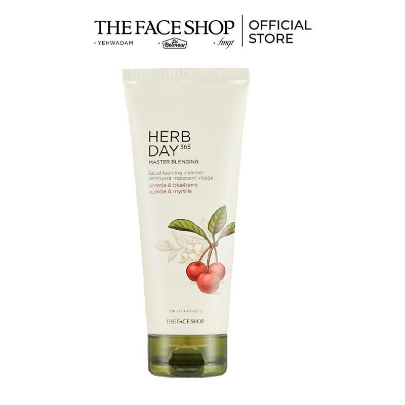 Sữa rửa mặt The Face Shop HerbDay365 Master Ble Foaming Cleanser Ace&Bluebery