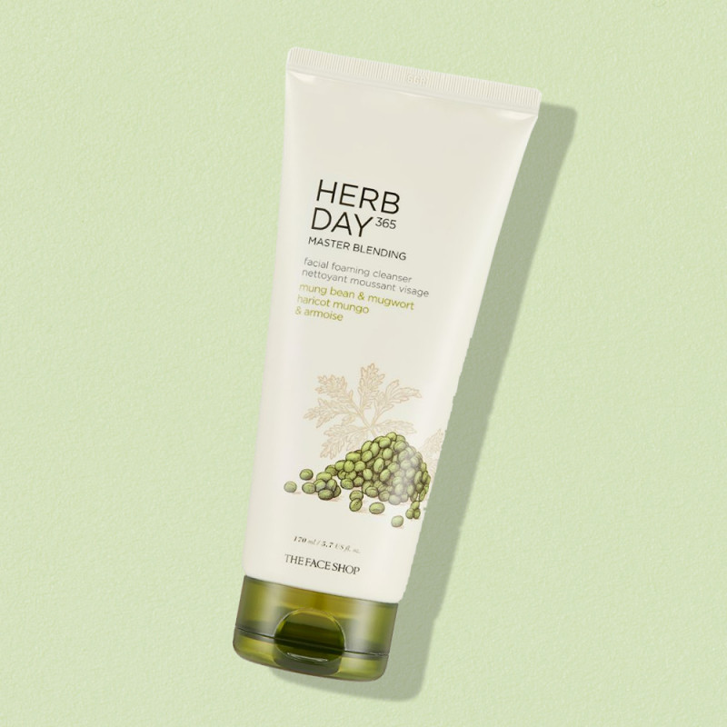 Sữa rửa mặt Herb day 365 Master Blending Facial Foaming Cleanser﻿ Mung Bean & Mugwort