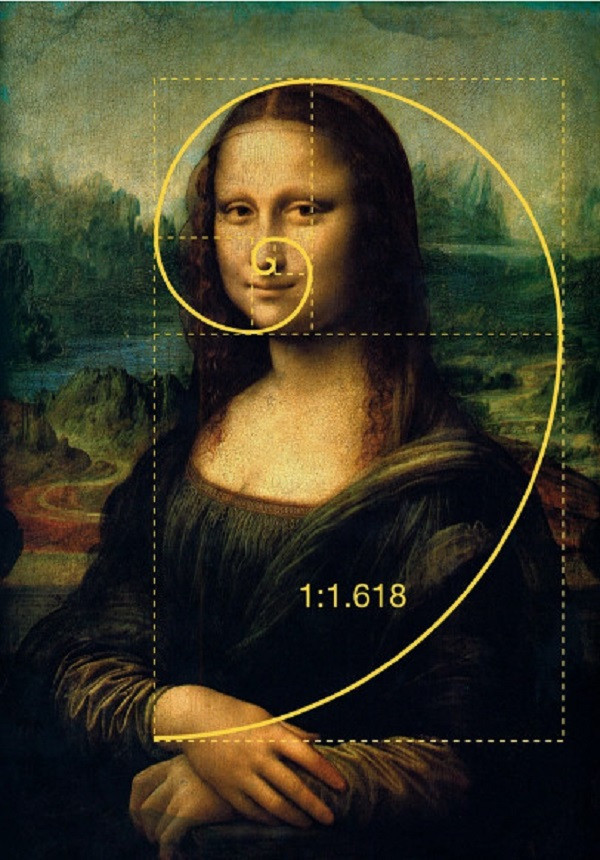 Bức tranh nàng Mona Lisa có thể chưa hoàn thành nhưng gương mặt nàng Mona Lisa đã đạt tỷ lệ vàng theo cấu trúc vòng xoắn ốc