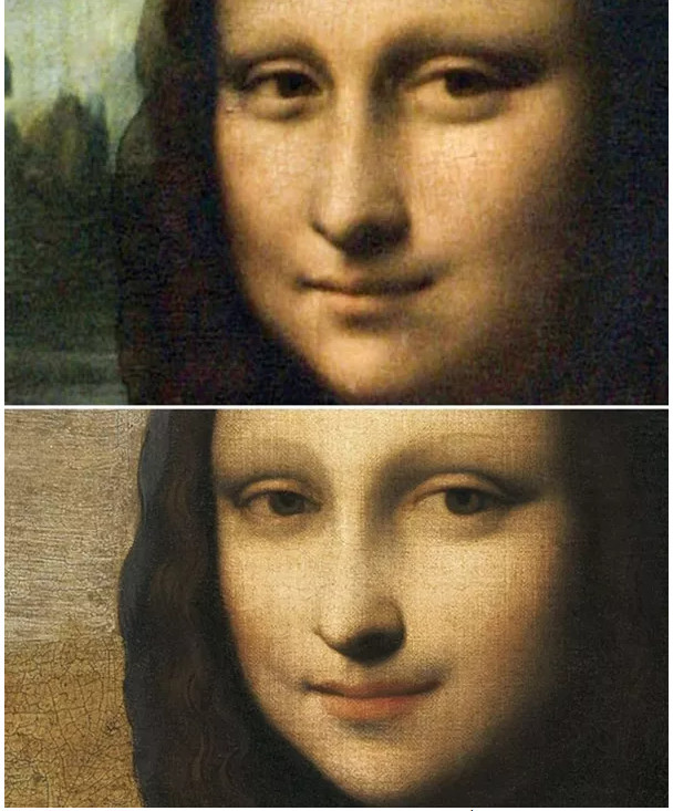 Trích đoạn so sánh hai khuôn mặt của hai bức họa