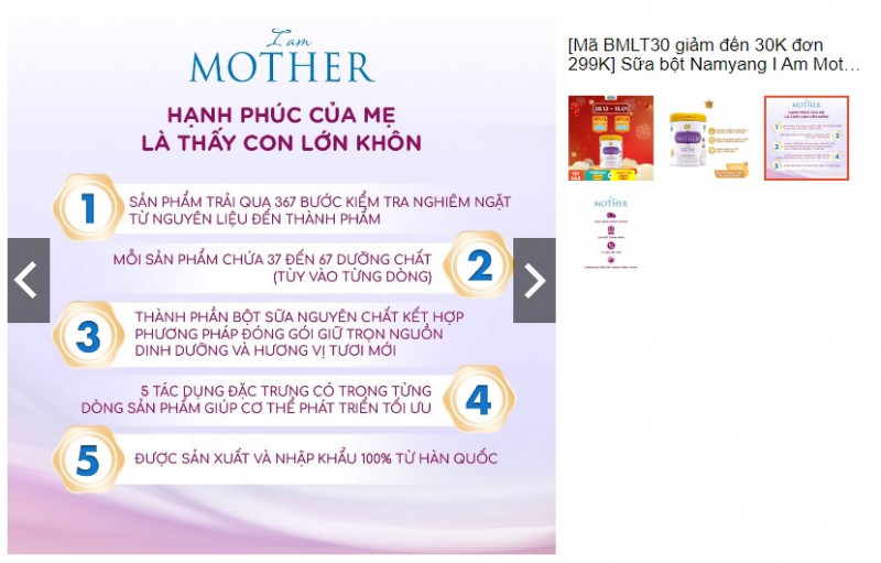 Sữa bột Namyang I Am Mother Mom