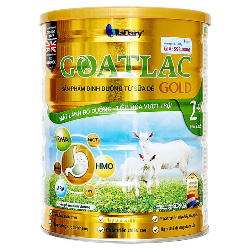Sữa Dê GOATLAC Gold BA 800g (trẻ biếng ăn 1-10 tuổi)