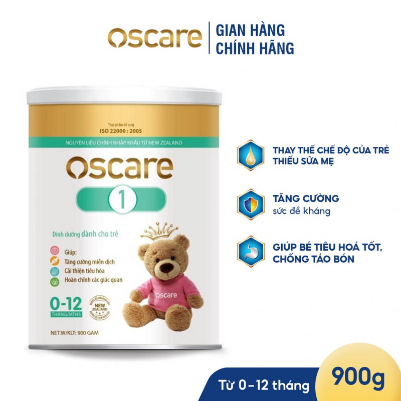 ﻿Sữa bột OSCARE Baby giúp tiêu hoá nhanh, tăng cường hệ miễn dịch dành cho bé từ 0-12 tháng tuổi 400-900g